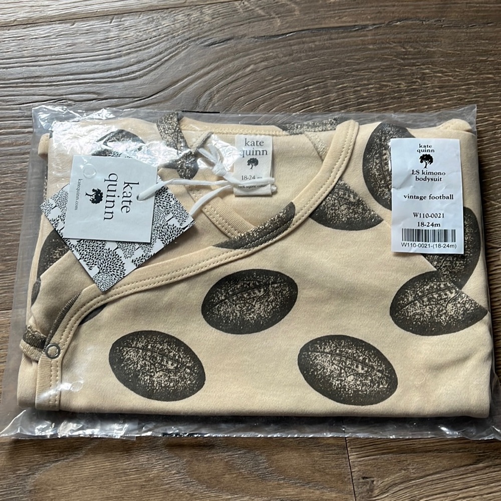 NWT kate Quinn long sleeved onesie! Football. 🏈